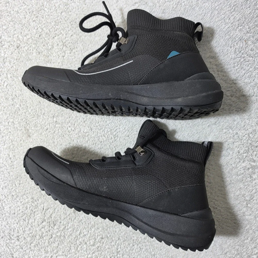 Vessi Stormburst High Top Women Size 11 Black Waterproof Sneakers Boots MINT